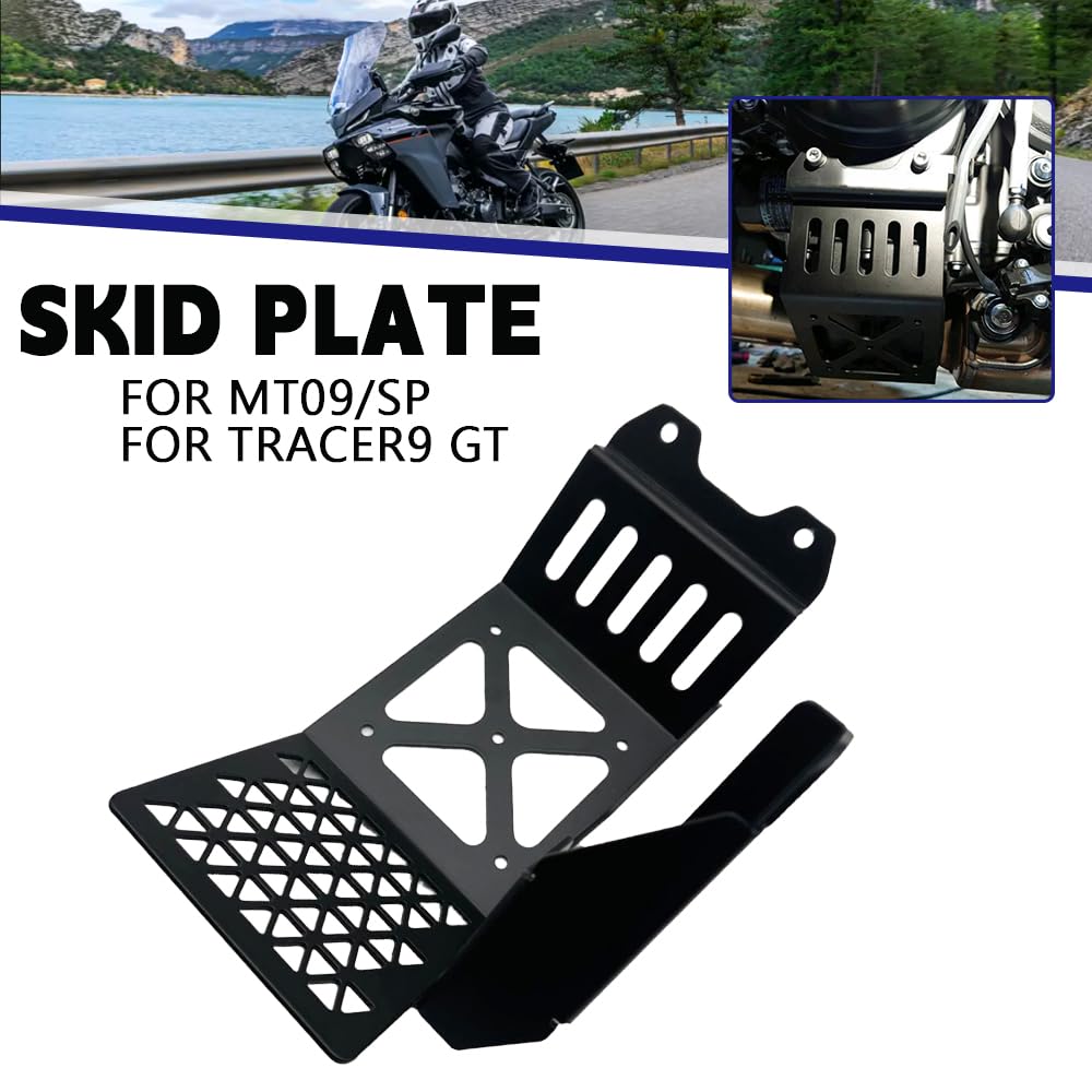 MT-09 Black Engine Skid Plate Bash Frame Engine Guard Protector Cover Chassis Guard Off-Road Protection for MT-09 MT09 SP Tracer9 Tracer 9 GT Tracer 9GT 2021-2025