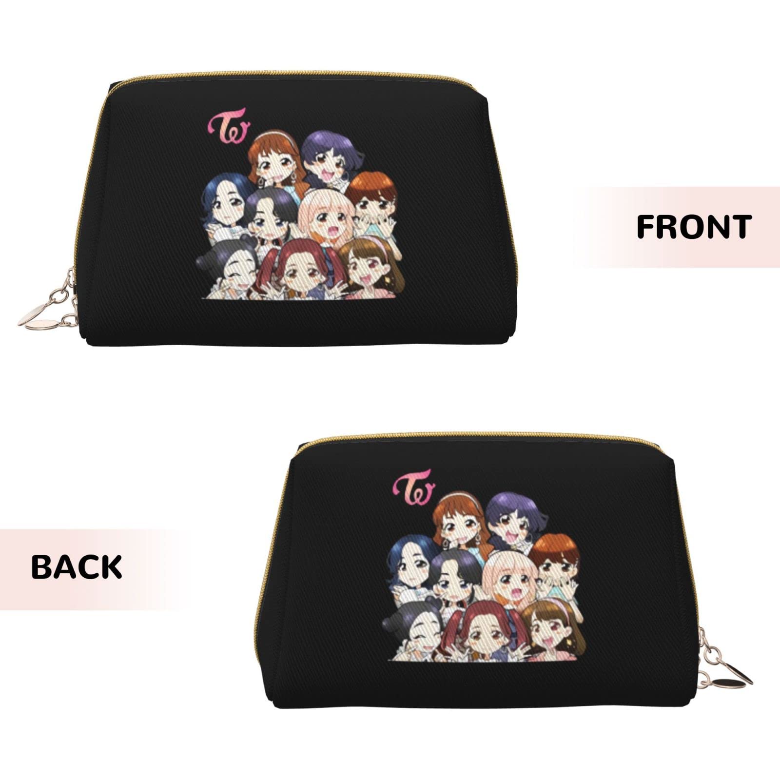 Amazon.co.jp: レザー Pu 化粧ポーチ Twice トゥワイス トラベルポーチ