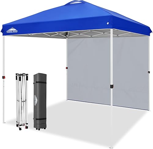 Miniatura 12 de EAGLE PEAK - Tienda de campaña desplegable con toldo, 1 pared lateral, fácil de montar, tienda para eventos, protección solar para exteriores, bolsa