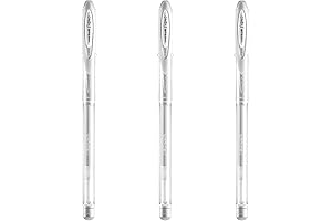 Uni-ball Signo White UM-120AC Gel Ink Pen - White Ink, 0.7 mm, 3 Pens