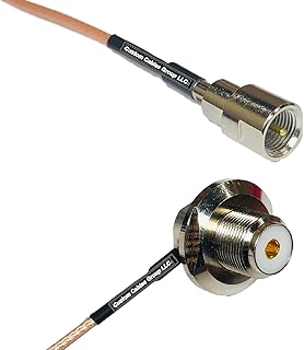 1 feet RG316 FME Male to UHF Female Angle Bulkhead RF Pigtail Coaxial Cable