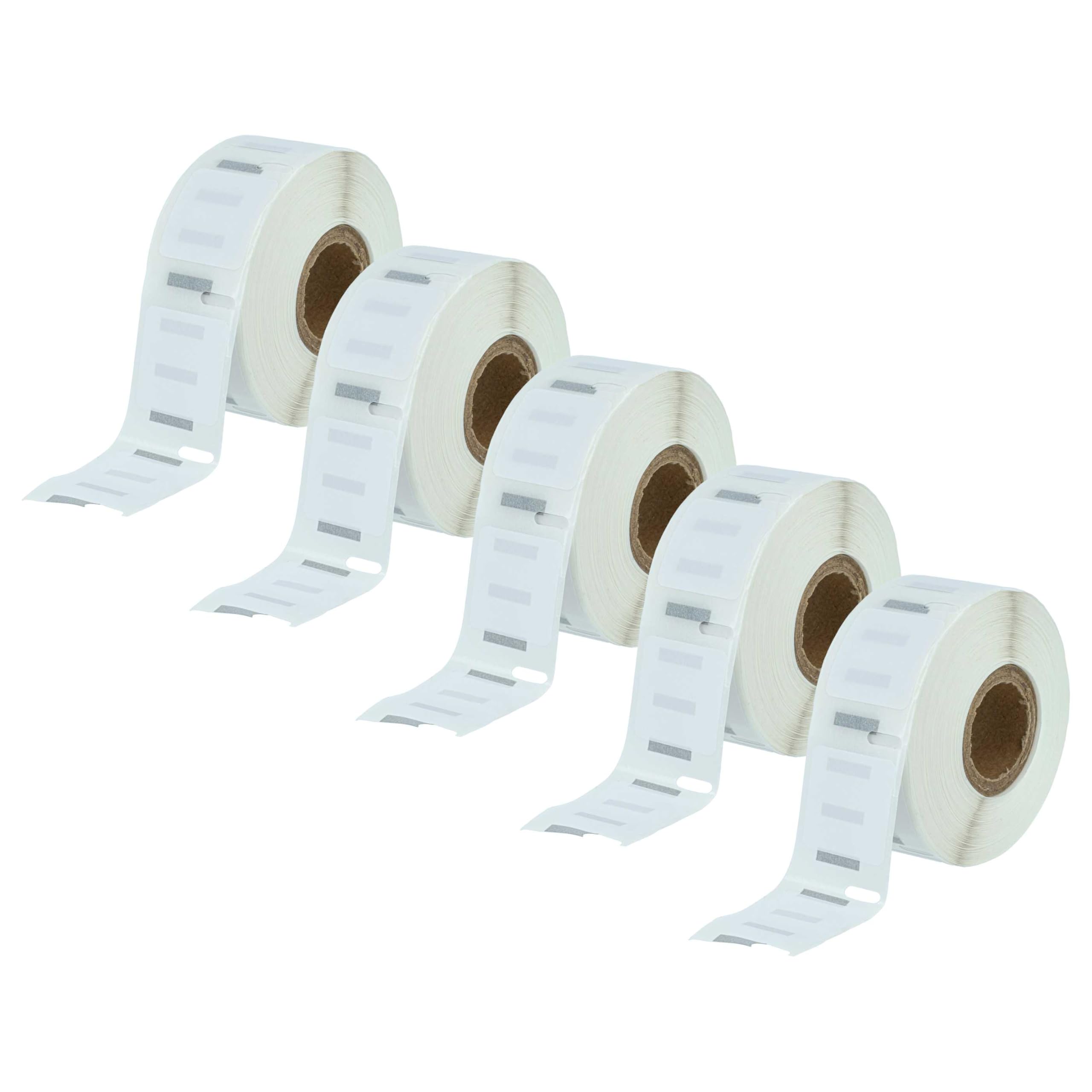 vhbw 5x Rollo de etiquetas 25 mm x 25 mm (750 etiquetas) para Dymo