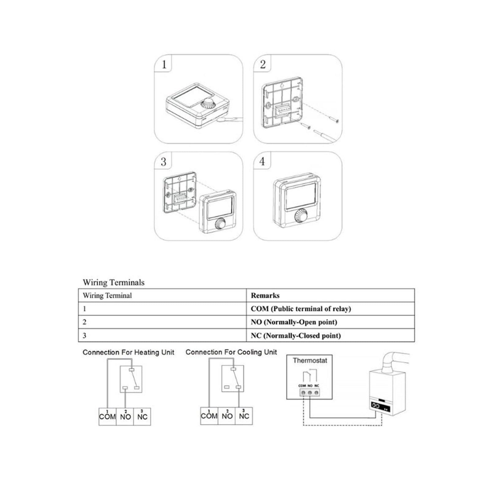 Smart Thermostat, Wyświetlacz LCD wiszący termostat do kotła gazowego, tygodniowy programowalny cyfrowy regulator temperatury do ogrzewania pomieszczeń,for Home