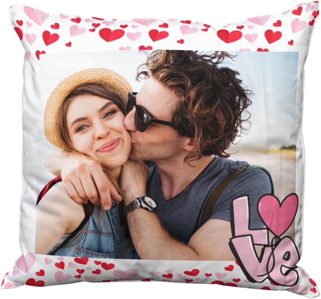 Cuscino Personalizzato Wanapix Con Foto E Scritta - 45x45 Cm, Federa Rimovibile Lavabile In Lavatrice, Imbottitura Inclusa, Tessuto Morbidissimo