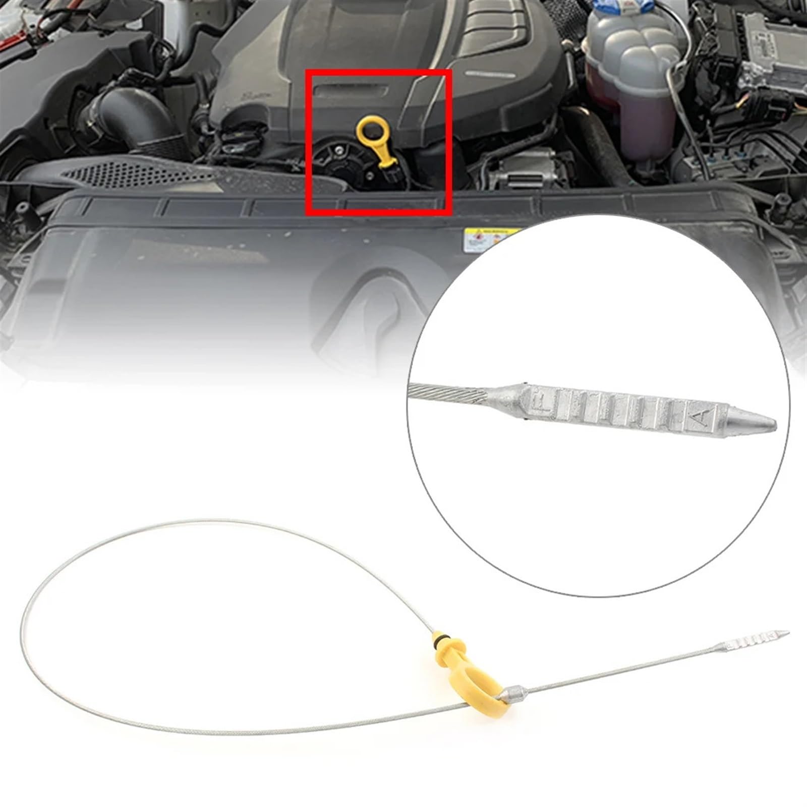 Asta di Livello Olio Motore 97287502 per Chevrolet Silverado GMC Sierra 2500 3500 HD 6.6L Asta di Livello Olio di Ricambio