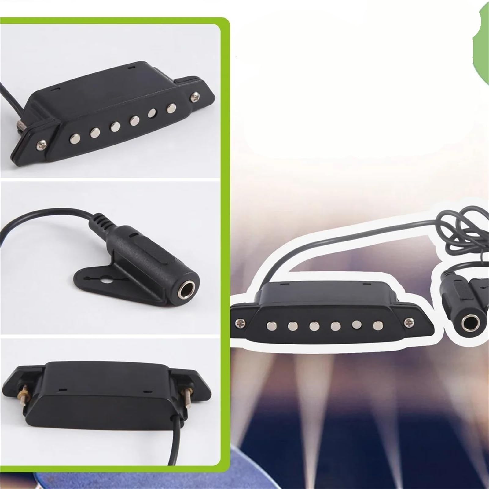 85 pickup per chitarra acustica a 6 fori neri Pickup Chitarra Acustica
