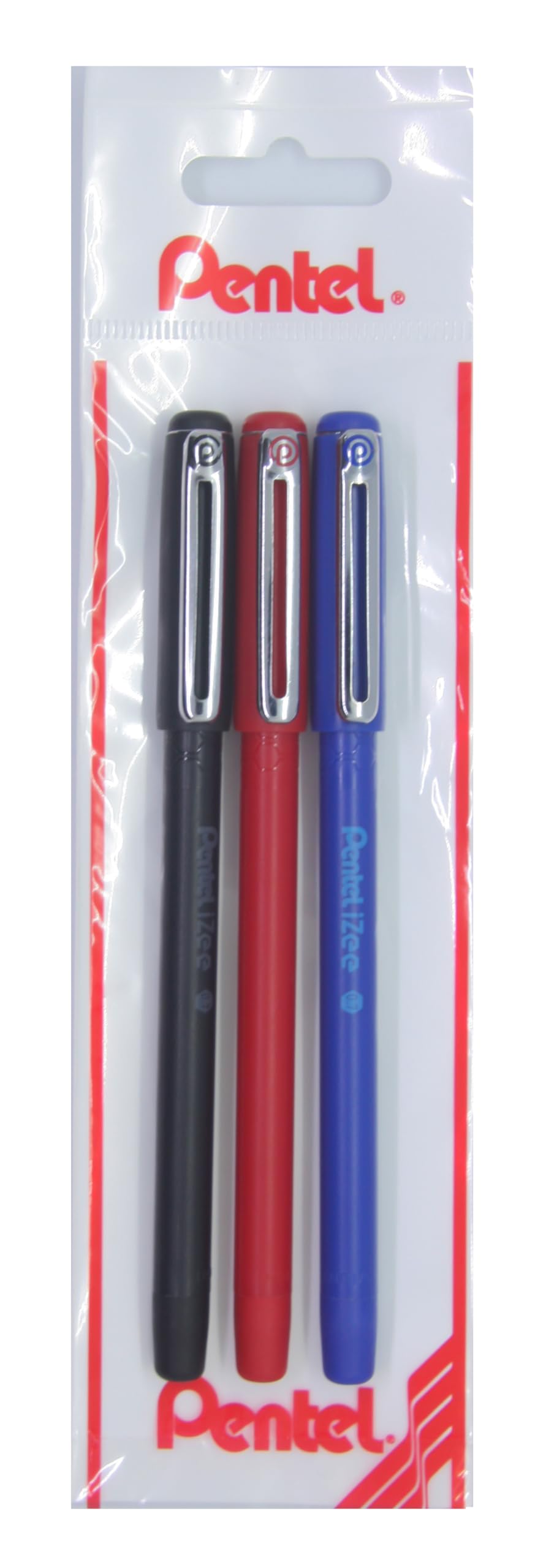 Pentel 0.7 mm Yağ Bazlı Kapaklı Roller Kalem - iZEE SİY-KIR-MAV