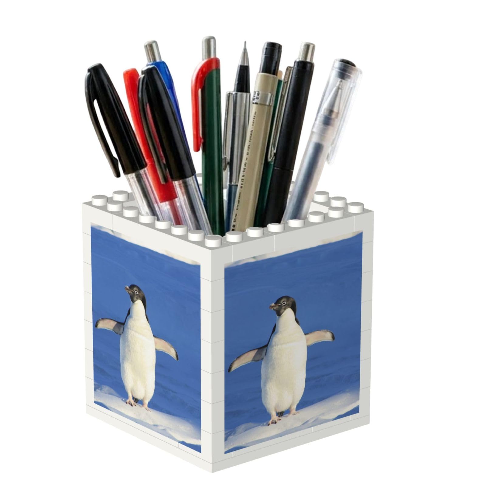 Poadnly Penguin, Pen Pot Pencil Holder for Office Home School, Compact Desk Organiser for Office Stationery