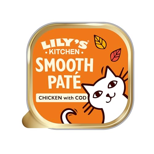 Lily’s Kitchen Made with Natural Ingredients Smooth Pate Chicken with Cod Adult Wet Cat Food Trays 19 x 85g