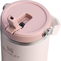 Vista 58 de Stanley - Vaso con popote plegable IceFlow con asa de 30 onzas Tapa de giro y popote abatible Botella de agua resistente a fugas Acero