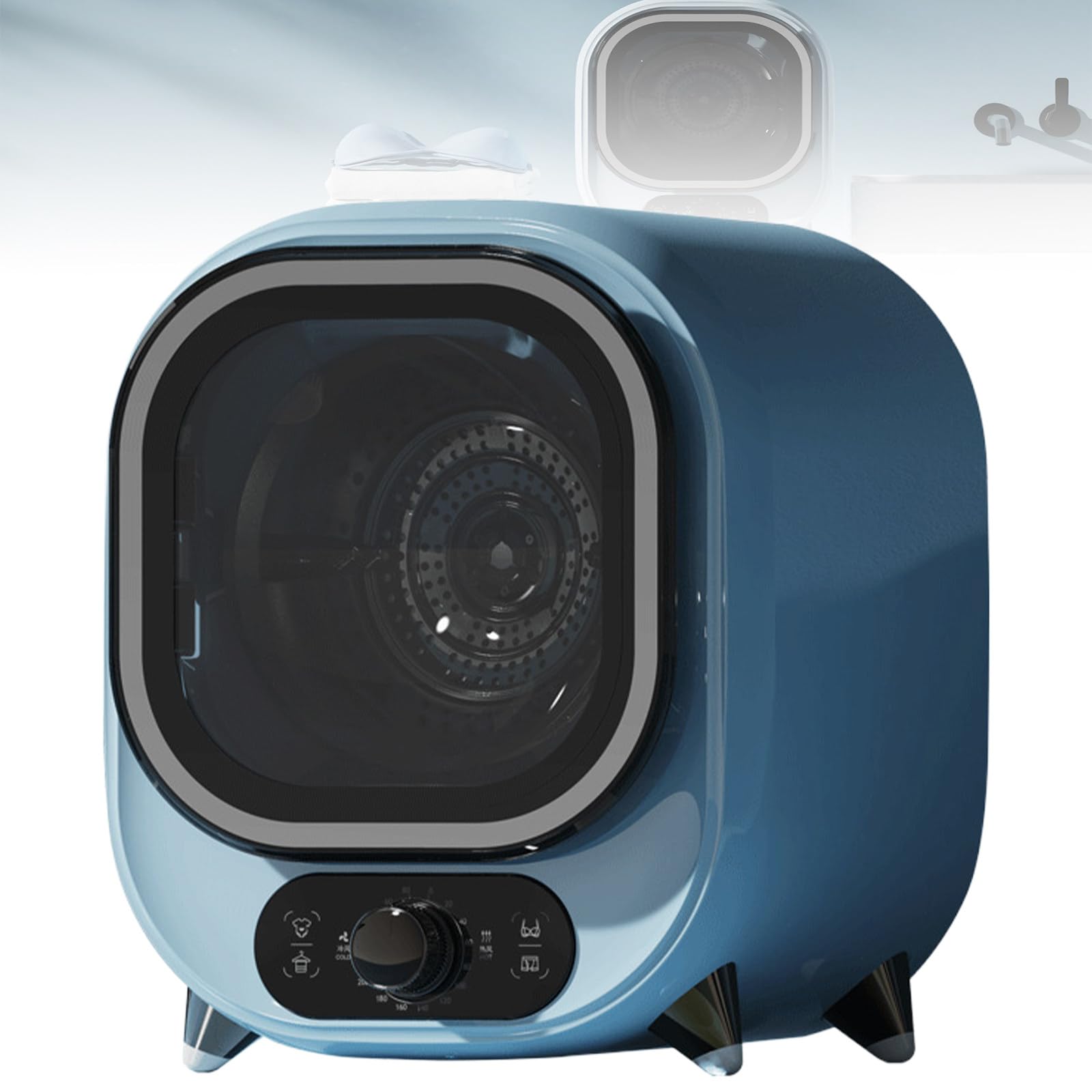 Sèche-linge à condensation portable 0.8 kg bleu en acier inoxydable