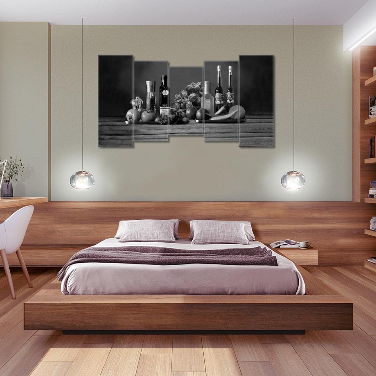 Pintura impresa sobre lienzo Decoración de pared 150x80cm Condimentos para la cocina No. H8024M_PC5CB
