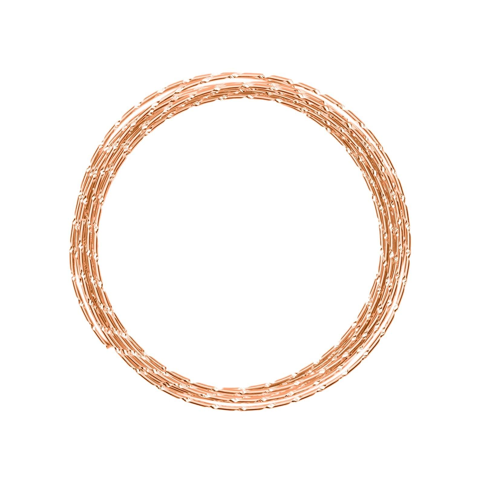 Vaessen Creative Aluminium Craft Wire Diamond Cut 16.4 ft (5 m) x 0.08" (2 mm) Saffron Orange - Flexible Metallic Wire for Crafting, Flower Arranging, Jewellery Making and Modelling