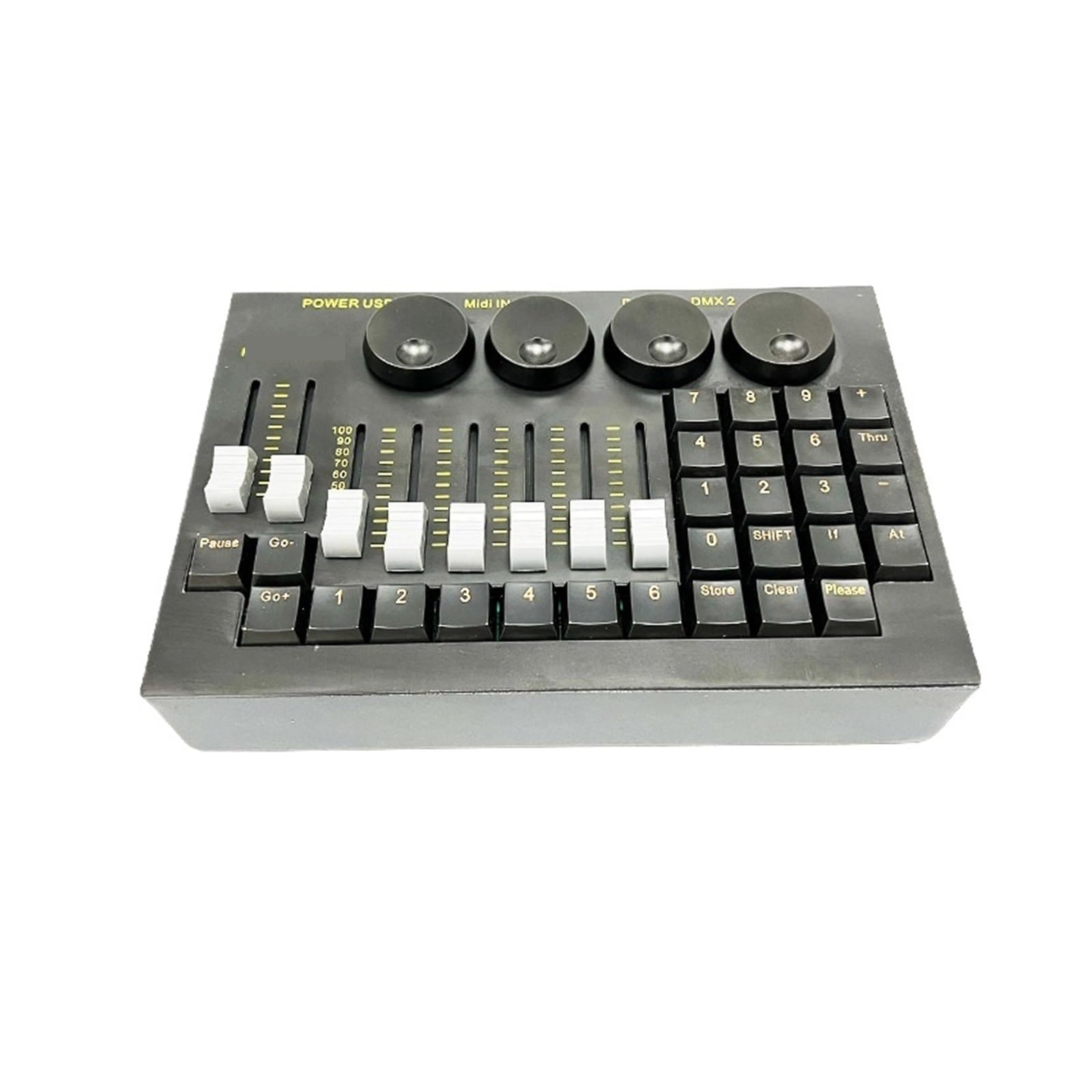 DMX Controller, Mini Command Wing Lighting Controller MA2 Version Software Stage Party On PC DMX Console Dj Disco Wedding Lights USB Power(3pin)