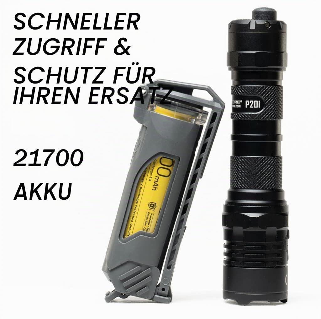 Thyrm CellVault-21 Akku-Aufbewahrungskoffer, wasserdicht, für 21700 Akkus für Taktische Premium-Taschenlampen (Olive Drab)