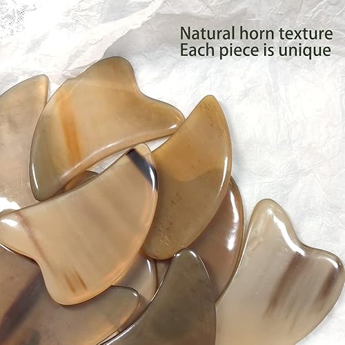 Miniatura 2 de Tabla de raspado de cuernos de búfalo africanos naturales hecha a mano para cara, ojos y cuerpo para desintoxicación de masaje, masaje de spa,