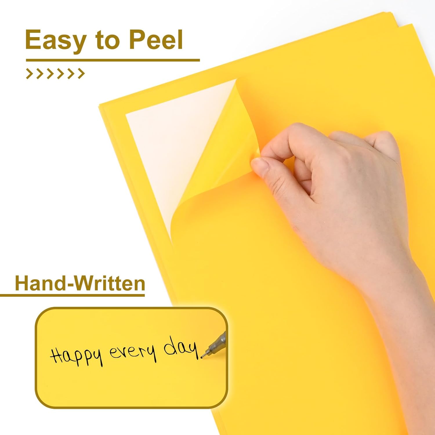 L LIKED 30 Fluorescent Yellow Full-Sheet Labels, 8-1/2" x 11" Neon Colored Self Adhesive Labels for Laser & Inkjet Printers - 30 Sheets - Image 4