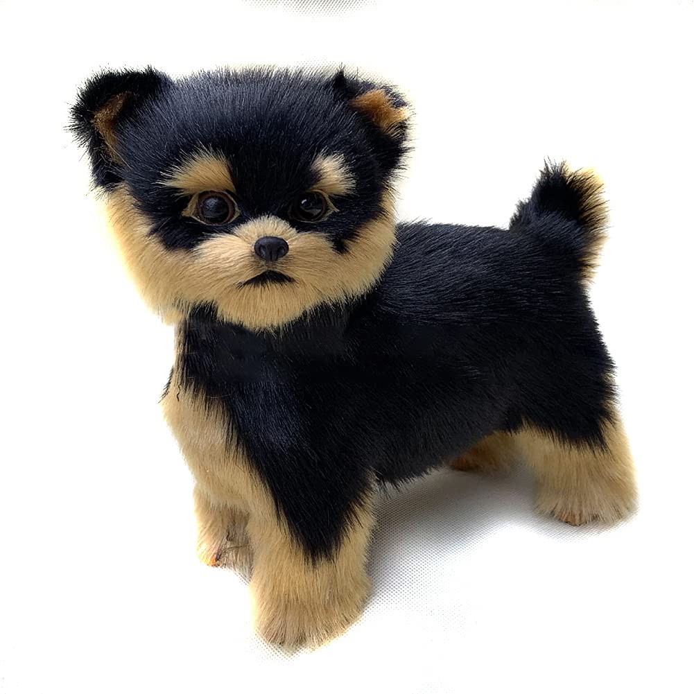 BYYLECL Realistic Yorkie Dog, Simulation Toy Dog, Stuffed Dog Puppy Stuffed Companion Toy Pet For Kid Adult Durable Cute