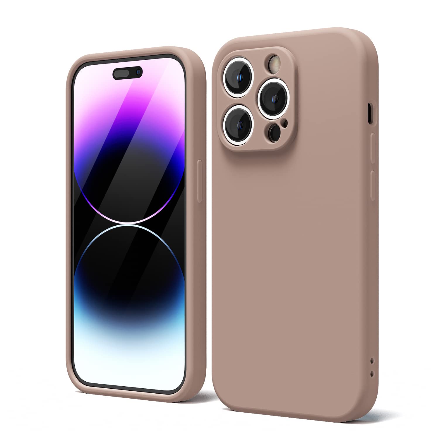 oakxco for iPhone 16 Pro Max Case Liquid Silicone, Soft Rubber Gel Elegant Aesthetic Basic Simple Cover, Cute Thin Slim TPU Matte Solid Color Plain Smooth Case for Women Girl, Light Pink — view 256