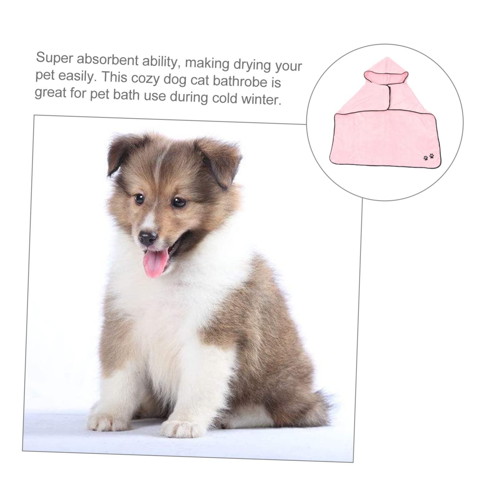 SUPVOX 2pièces Serviette De Bain Absorbante pour Animaux Peignoir pour Chien Et Chat Rapide à Sécher Après Bain