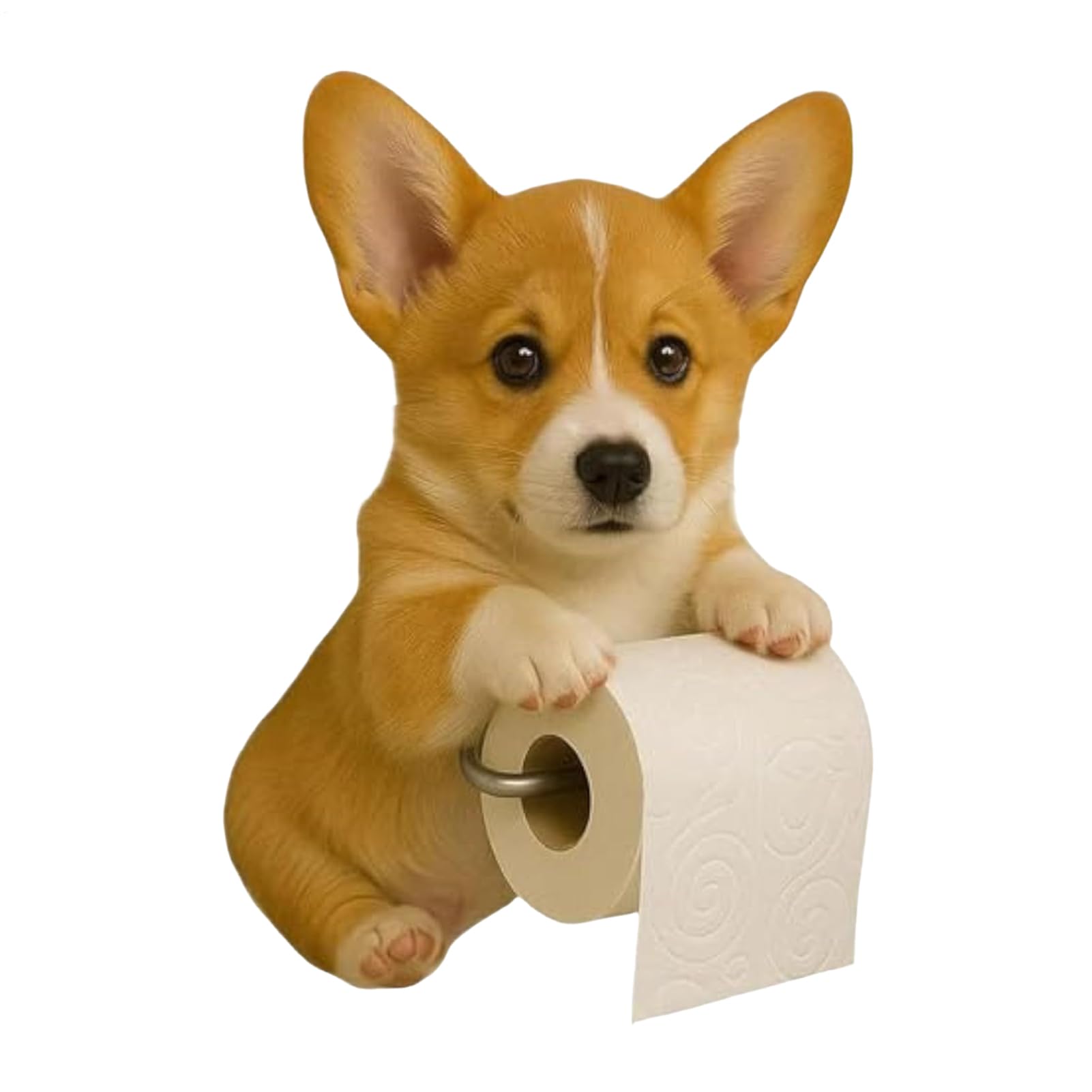 Papierrollenhalter mit Hund, Wandregal, Aufbewahrung und