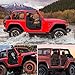 Off-Road Safari Tubular Doors Compatible with Jeep Wrangler JK 2007-2018 (4-Door Only) - Set of 4 Half Tube Doors for Offroad Trail Adventure