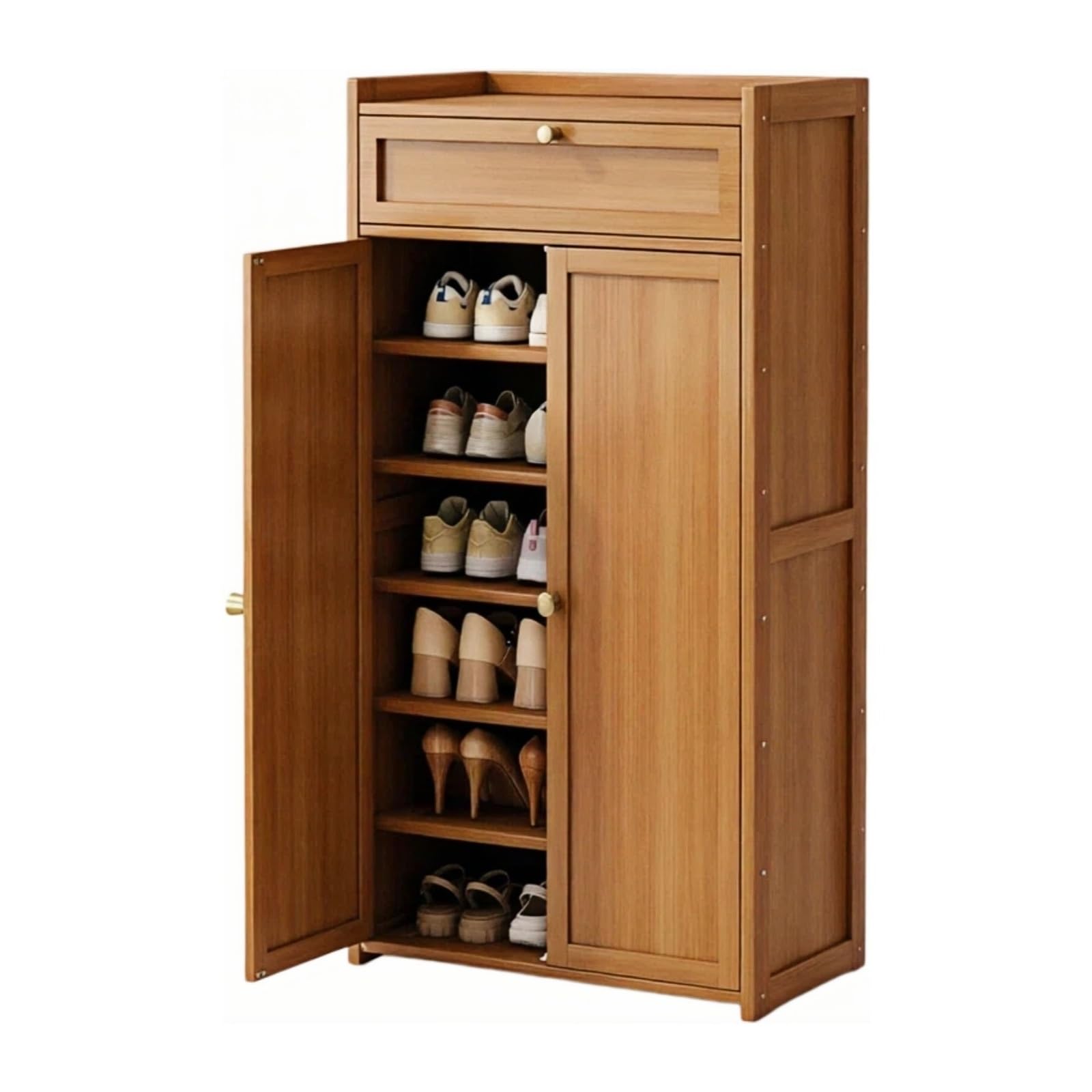 Cenz-888 Shoe Rack Free Standing Shoe Rack Household Entryway Shoe Cabinet Storage Shelf Indoor Hallway Entryway Shoe Shelf(Small)