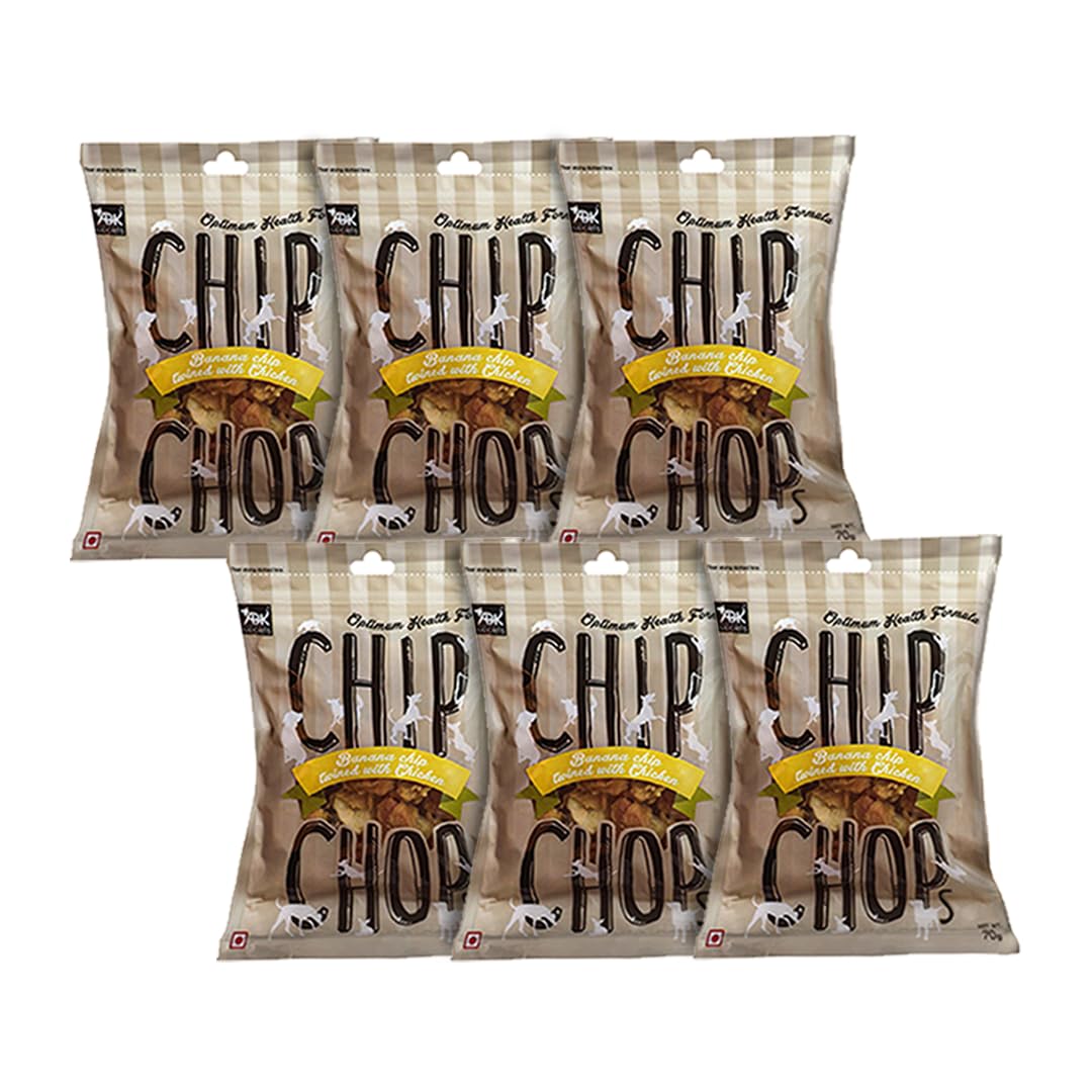 Chip Chops Dog Treat Banana Chips Twined with Chicken, Optimum Health Formula, Highly Nutritional & Digestible, Suitable for All Dog Breeds, Available in Multi-Packs, 420g (Pack of 6) (B00O1Y6EE2) Amazon Price History, Amazon Price Tracker
