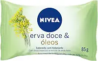 NIVEA Sabonete em Barra Erva Doce & Óleos 85g - Limpa e cuida da pele, com óleos vegetais, fragrância intensa, espuma cremosa, hidratação e maciez