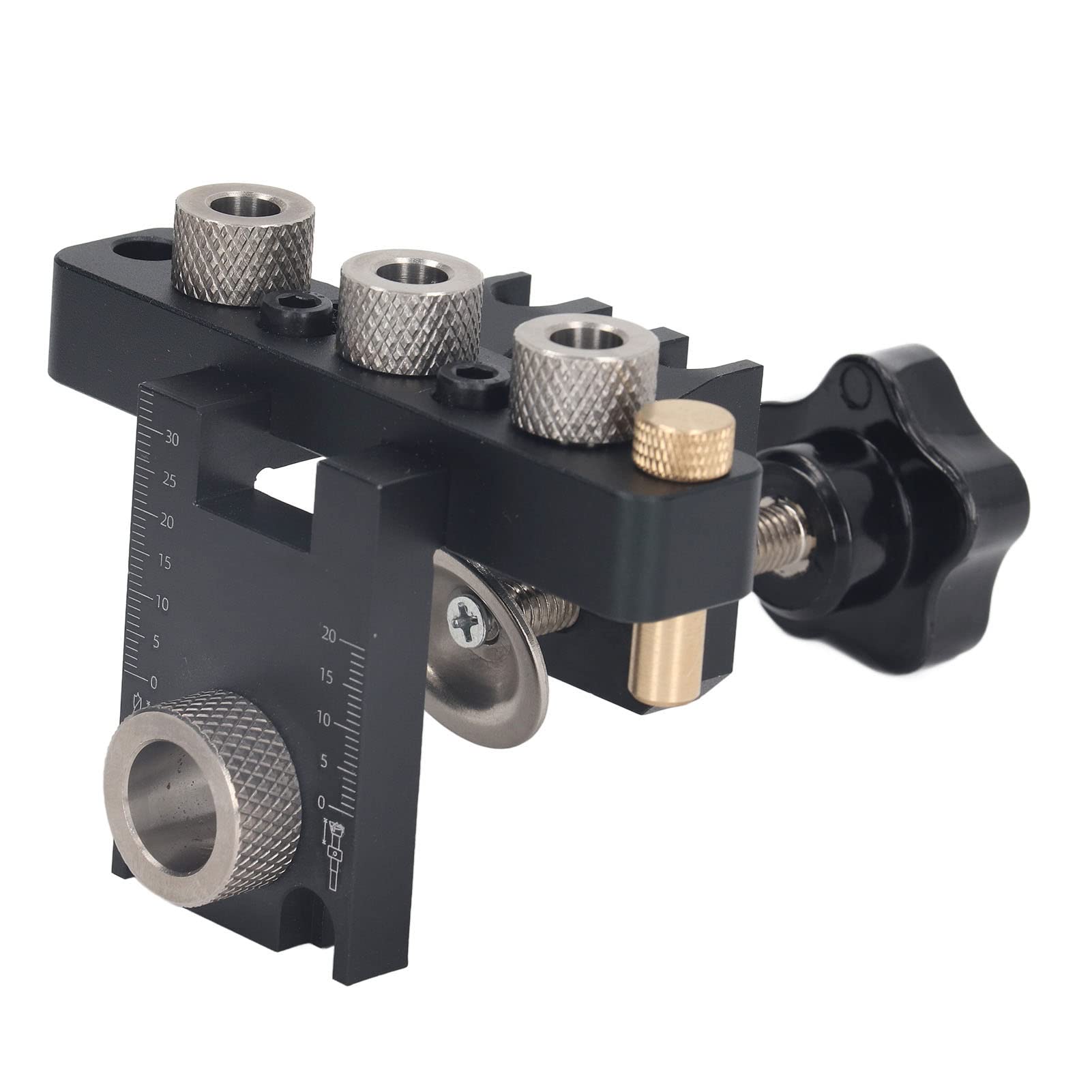 Kit Mascherina Foratura Legno 3 in 1 Lega Alluminio Guida Trapano Tasselli