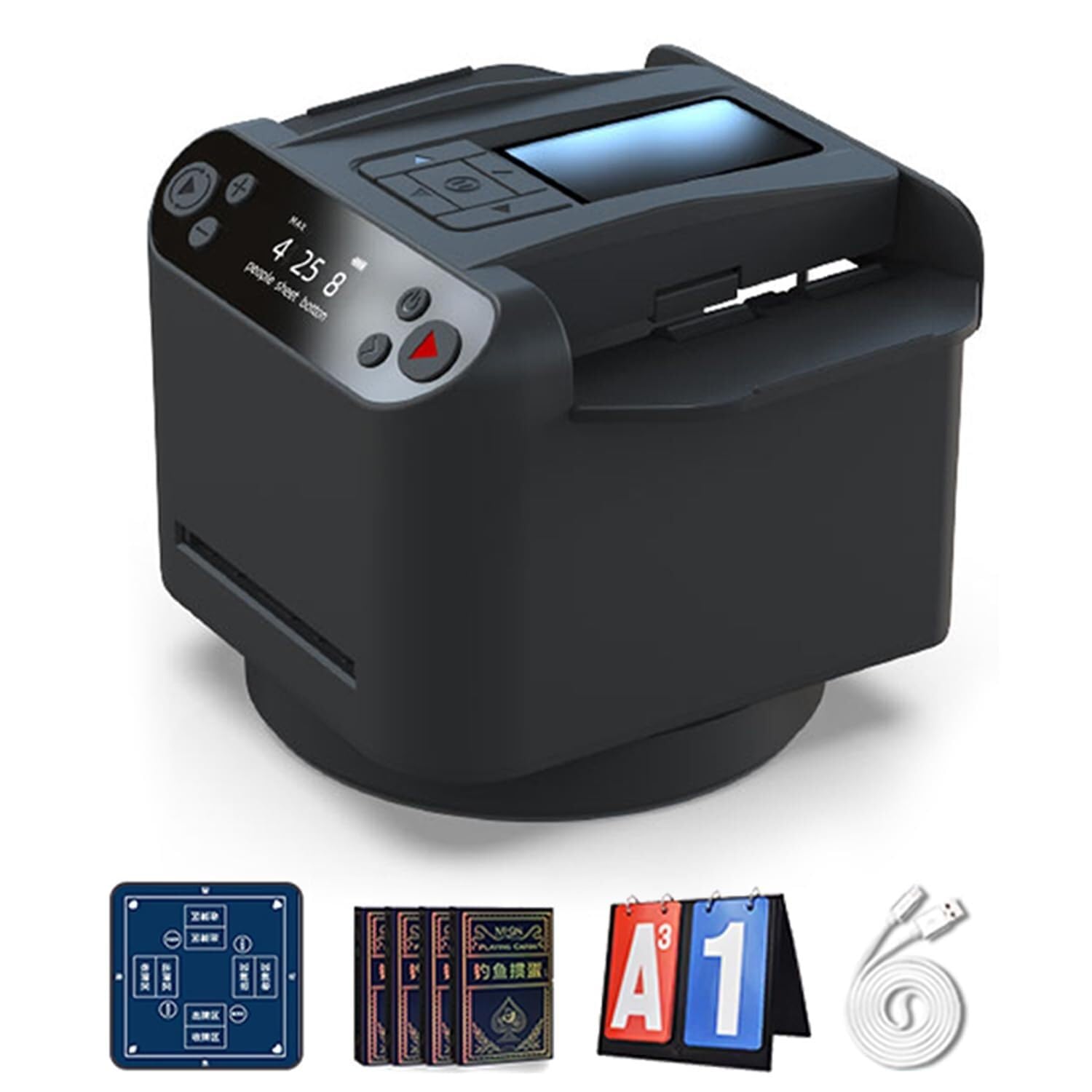 Repartidor y barajador automático de Cartas para 2 mazos