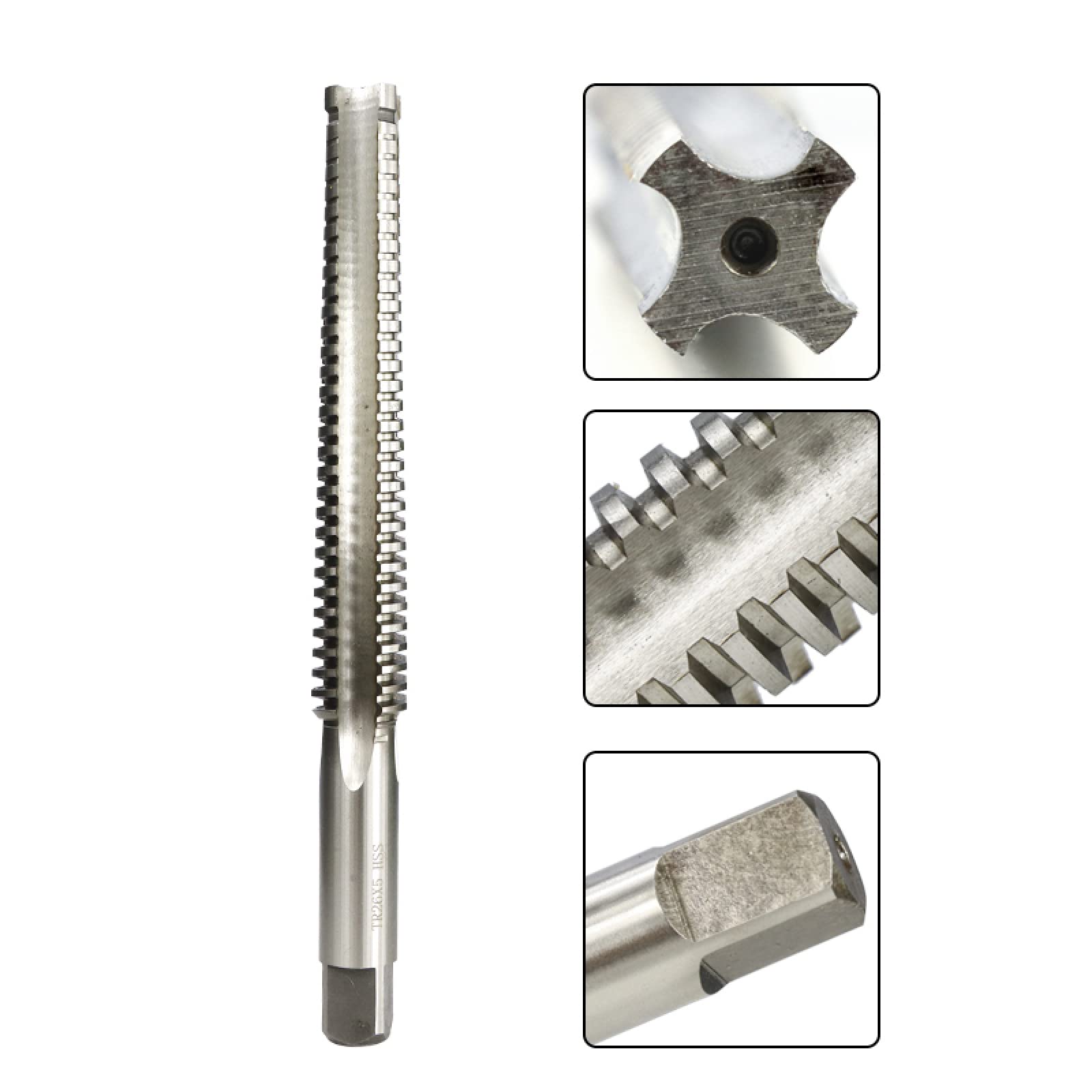 Trapano Bit Filettatura Filettatura Mano Filettatura Trapezoidale Maschi HSS Maschi a vite Maschi a vite Trapano Filettatura a macchina,TR20x4 Mano destra