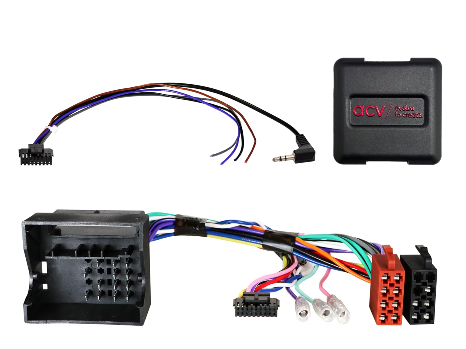 ACV - Telecomando da volante LFB, interfaccia per Mercedes C169/W169/T245/CL203/S203/W203/W209/C219/S211/W211/W463/X164/W251/R171/W906/W6399990639 - 40 pin. Quadlock Multilead 42xmc001