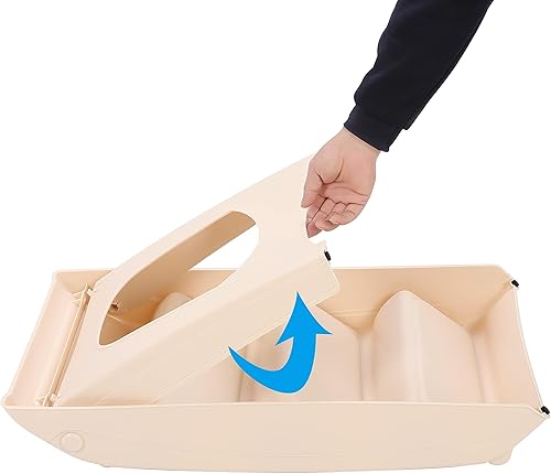 Miniatura 8 de KUAFU Escalera universal plegable para mascotas, diseño de 4 escalones, con marco de soporte para cama alta, sofá, SUV, automóvil, interior y