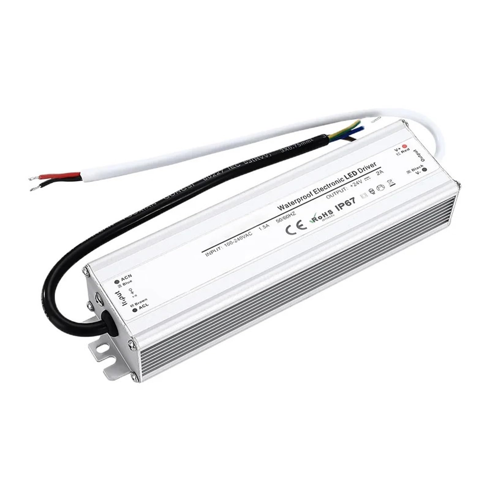 HYUJNAFZR Switching Power Supply LPV-20W 25W 35W AC DC12V 24V 36V Volt IP67 Waterproof Single Output LED Driver Lighting(24v-20w)