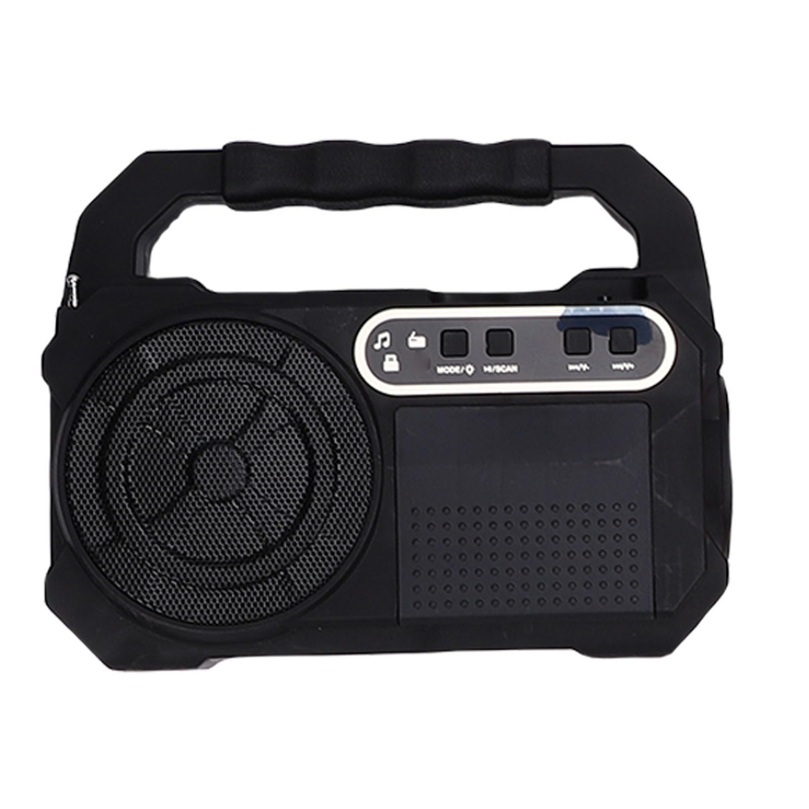 Vikye Receptor de Radio Portátil, Radio de Transistores Am FM, Mini Radio de Bolsillo con Linterna, 3 Bombillas con Panel Solar para Picnic, Barbacoa, Camping, Emergencia