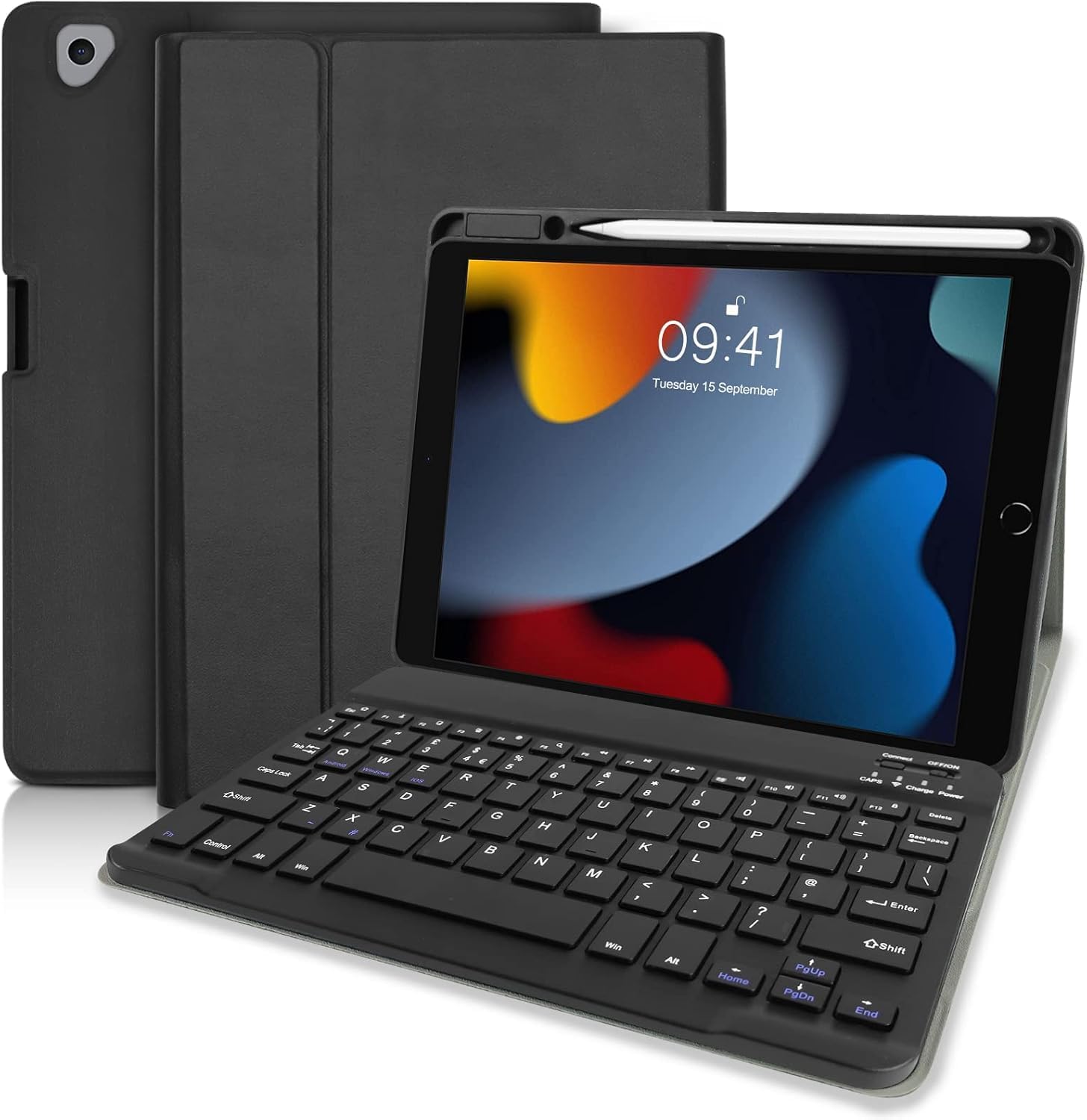 Wireless Keyboard Case with Arabic and English Layout, Rechargeable Bluetooth, Slim Stand Cover,Keyboard Case For (iPad Air 3rd 10.5" 2019)