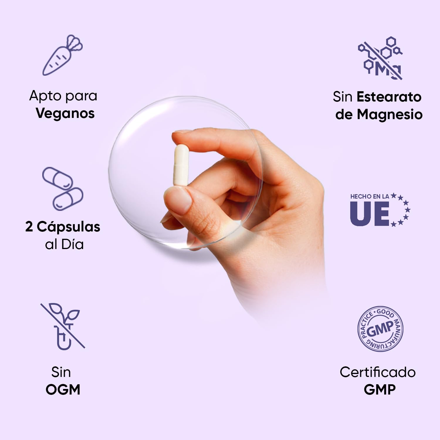 Glicinato de Magnesio 1422mg con Vitamina B6-180 Cápsulas Veganas que Aportan 200mg de Magnesio Puro - 3 Meses de Suministro, Sin OGM ni Estearato de Magnesio