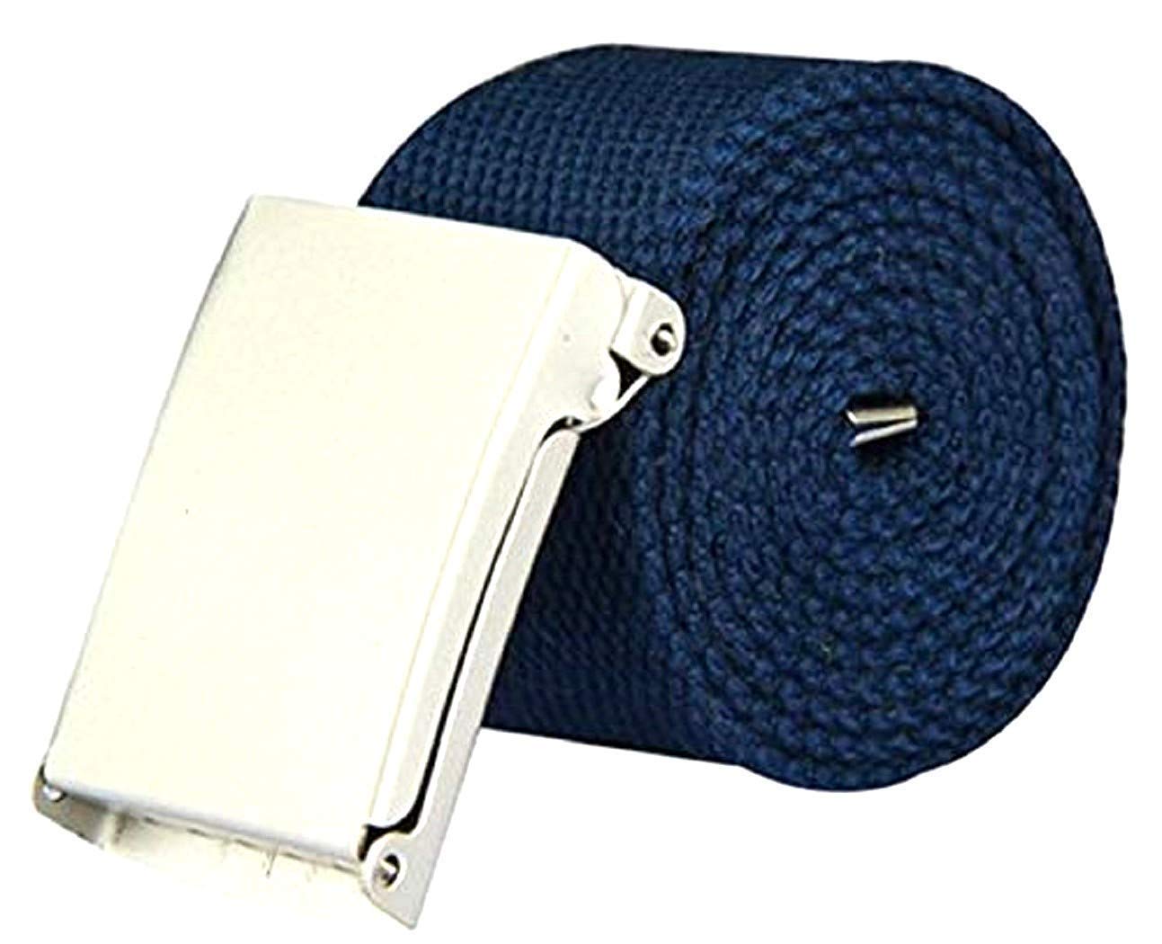 The Leather Emporium Unisex Plain Webbing Canvas Belt To 38" - Blue