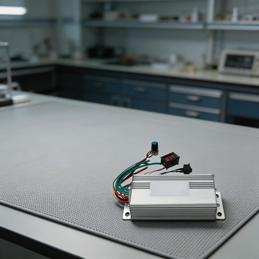 Controller motore brushless DC da 30 A, 10-55 V, regolatore trifase con display digitale, controllo bidirezionale, protezione da sovraccarico, per applicazioni industriali, argento