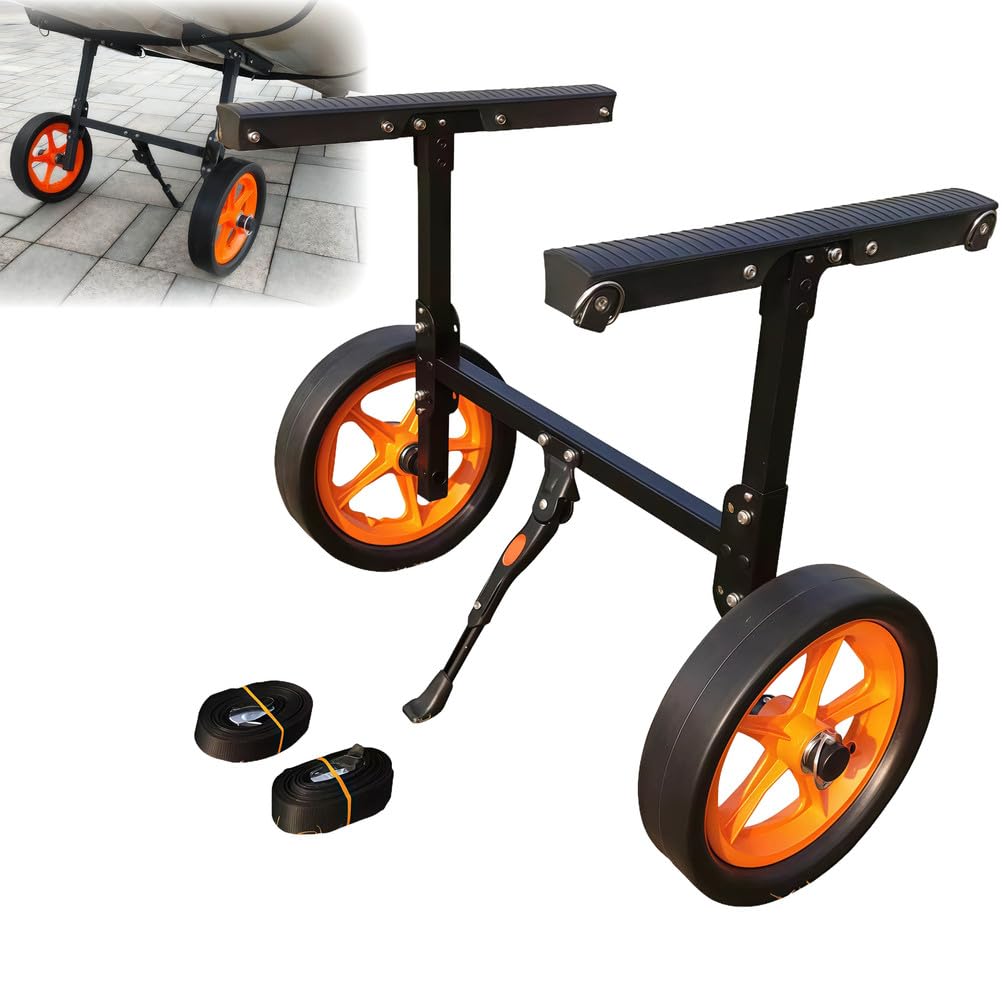 Bootswagen mit Rollen, abnehmbarer Kajakwagen für Kajaks, tragbarer und faltbarer robuster Trolley, 50 kg Kapazität