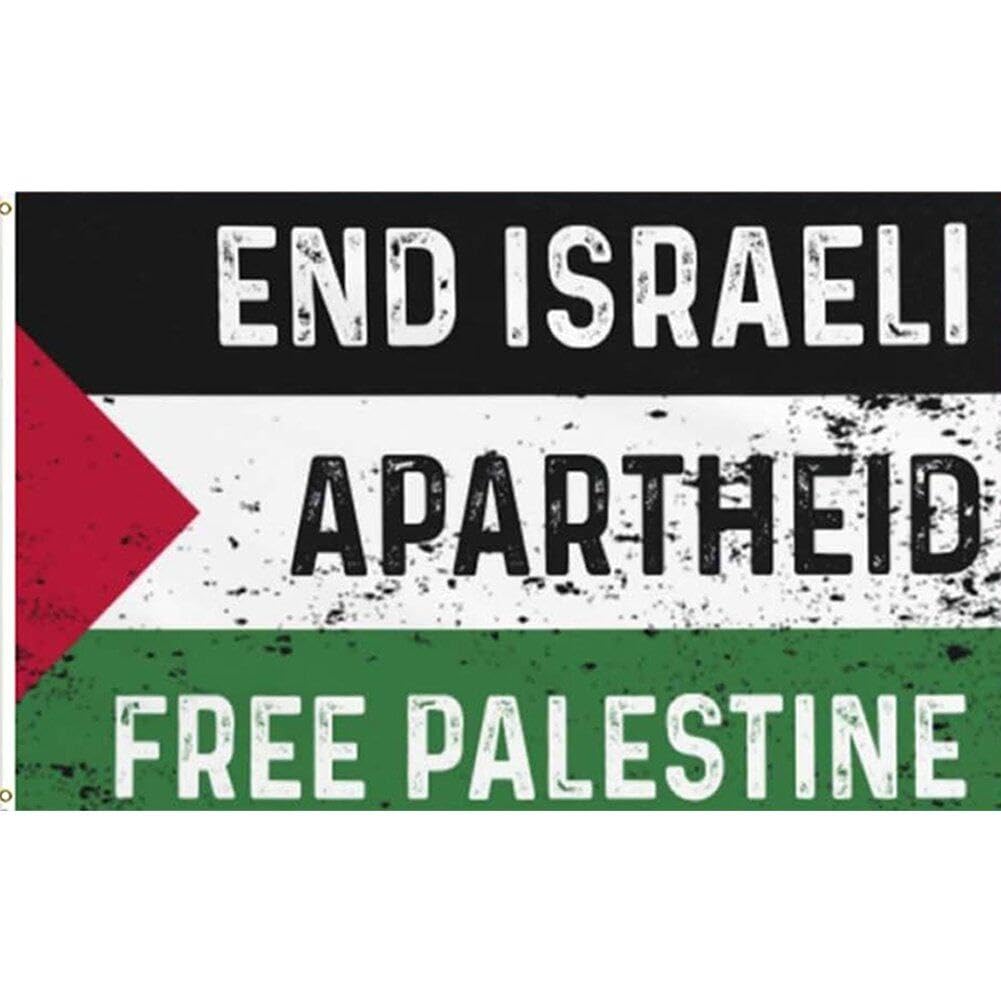 Wudaizhi Style 3 90 * 150Cm Free Palestine Flag End Israeli Apartheid Free Palestine Flag For Patio Lawn Garden Backyard Home Decoration Flags