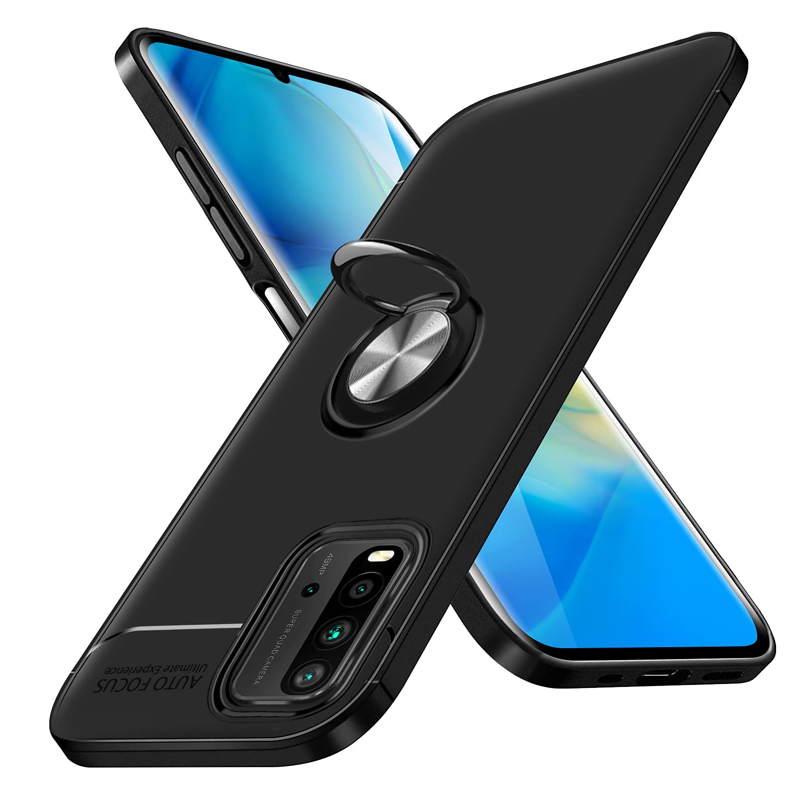 送料無料】Xiaomi Redmi 9T リング付き ソフトケース TPU保護ケース 