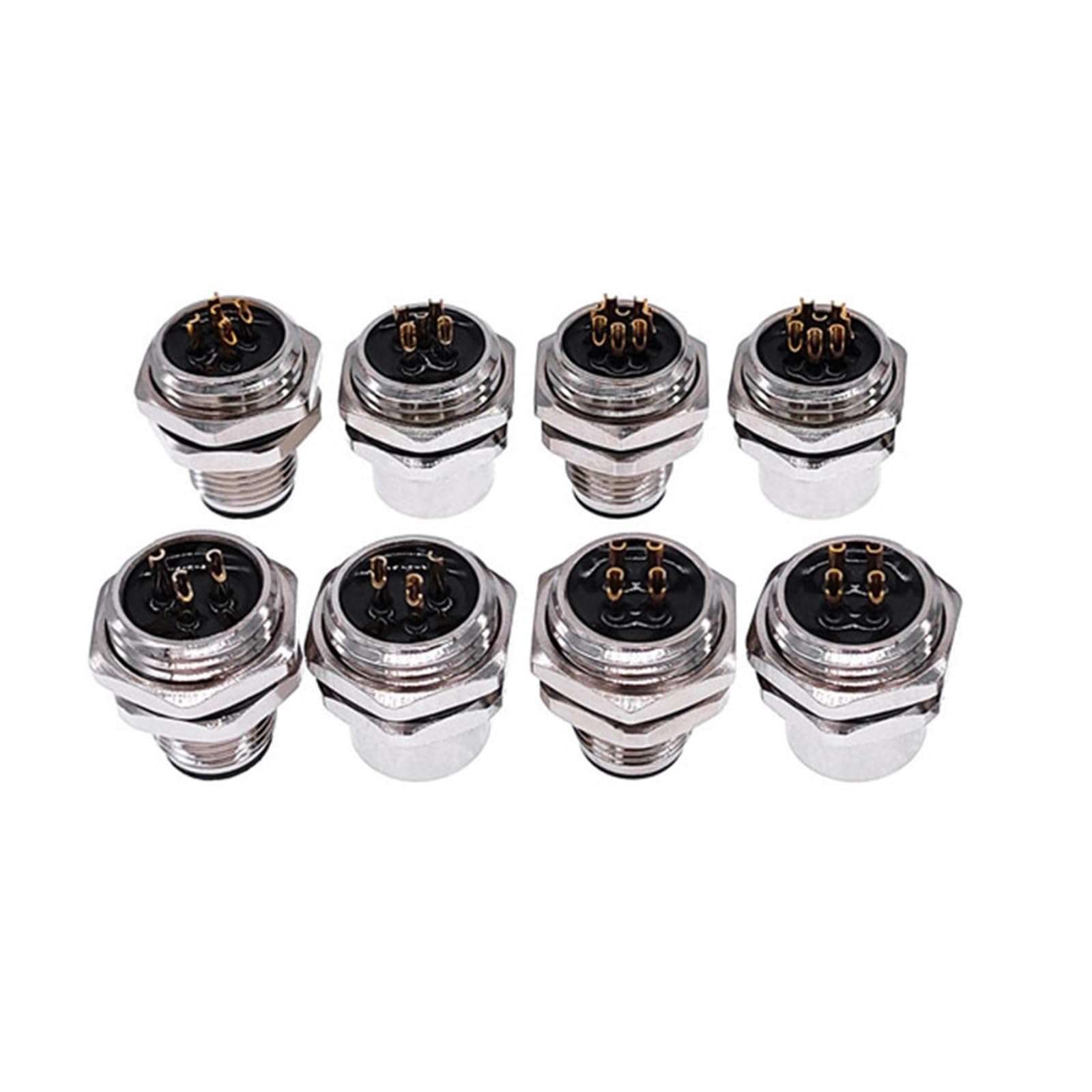 10 Stück M12 Sensorstecker männlich/weiblich Flanschbuchse Gewindekupplung