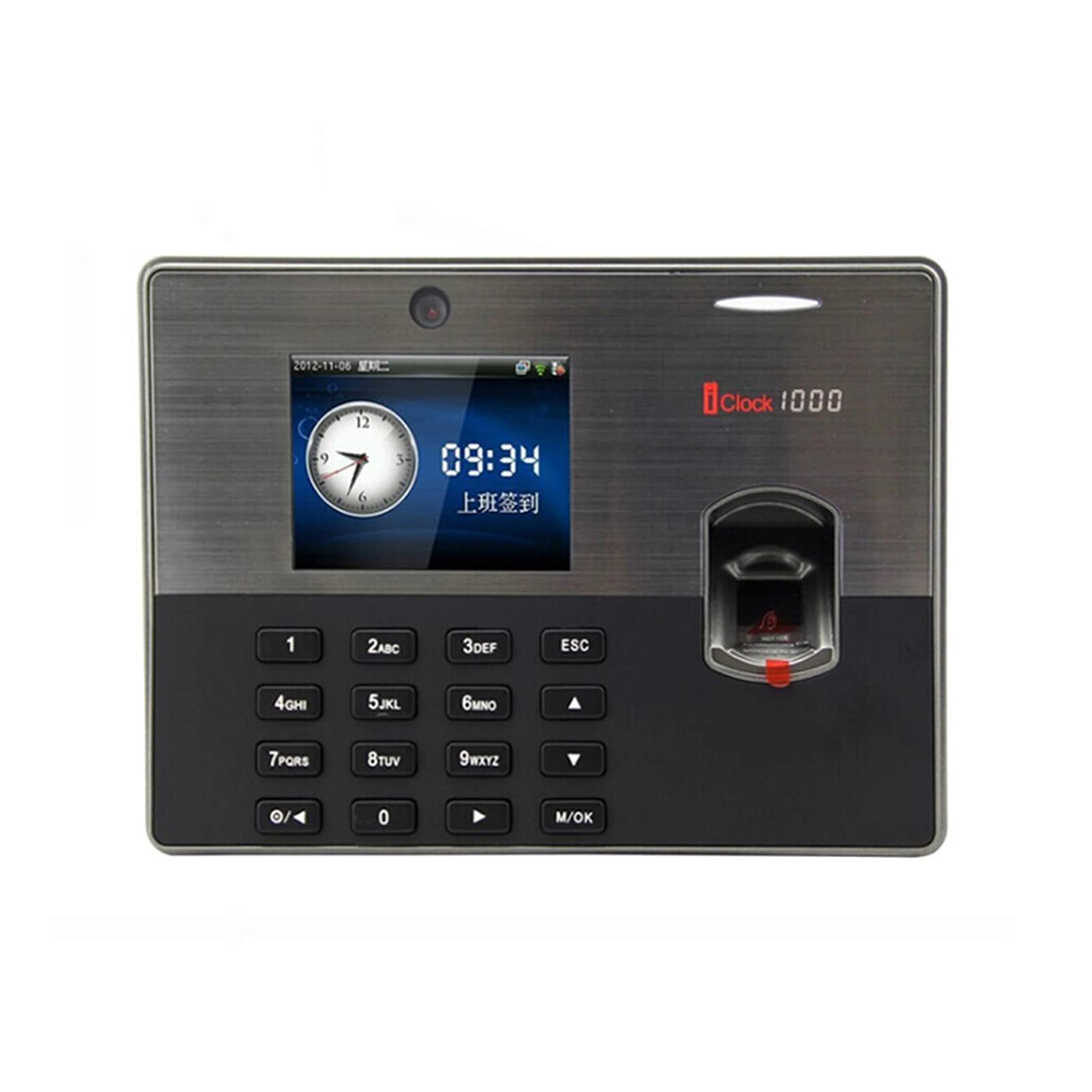 CUDTAPI IClock1000 Smart Office Fingerprint Recognition Time Attendance Smart Terminal Employee Facial Clock Recorder Time Attendance(Lclock 1000)