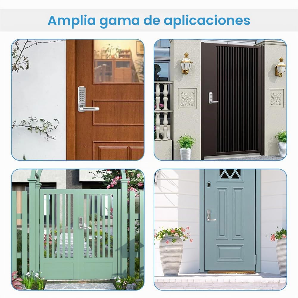 Cerradura de código numérico para puerta con código mecánico, cerradura digital sin llave para garaje, hotel, oficina, estudio, almacenes
