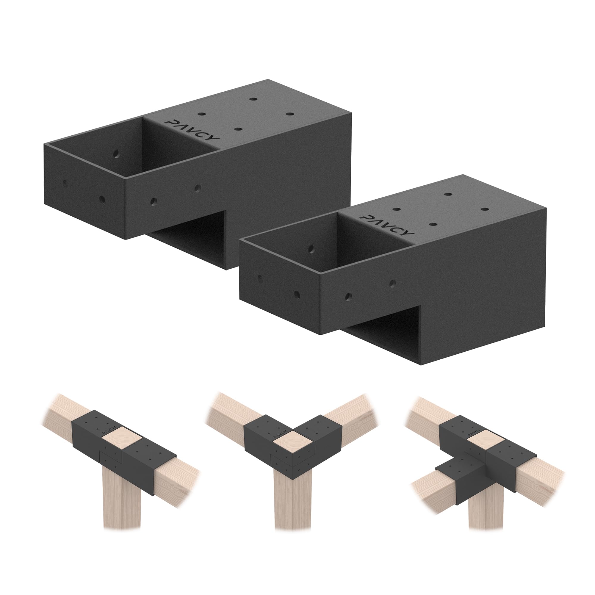 GMINO Base 4 Rahmenmodule – 2 Stück, Für 4x4 Pfosten, Zum Bau Von Pavillon, Zaun & Pergola