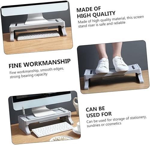 Miniatura 3 de 1pc Monitor Elevado Soporte Elevado Computadora Cajón Escritorio Soporte para Oficina Hogar Estudiante