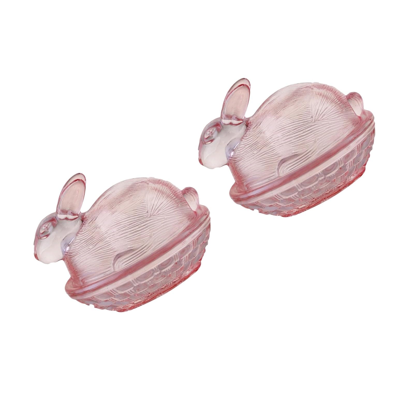 jiingekk Rabbits Glass Jar with Lid for Snacks and Home Decor Candy Container Glass Storage Jar