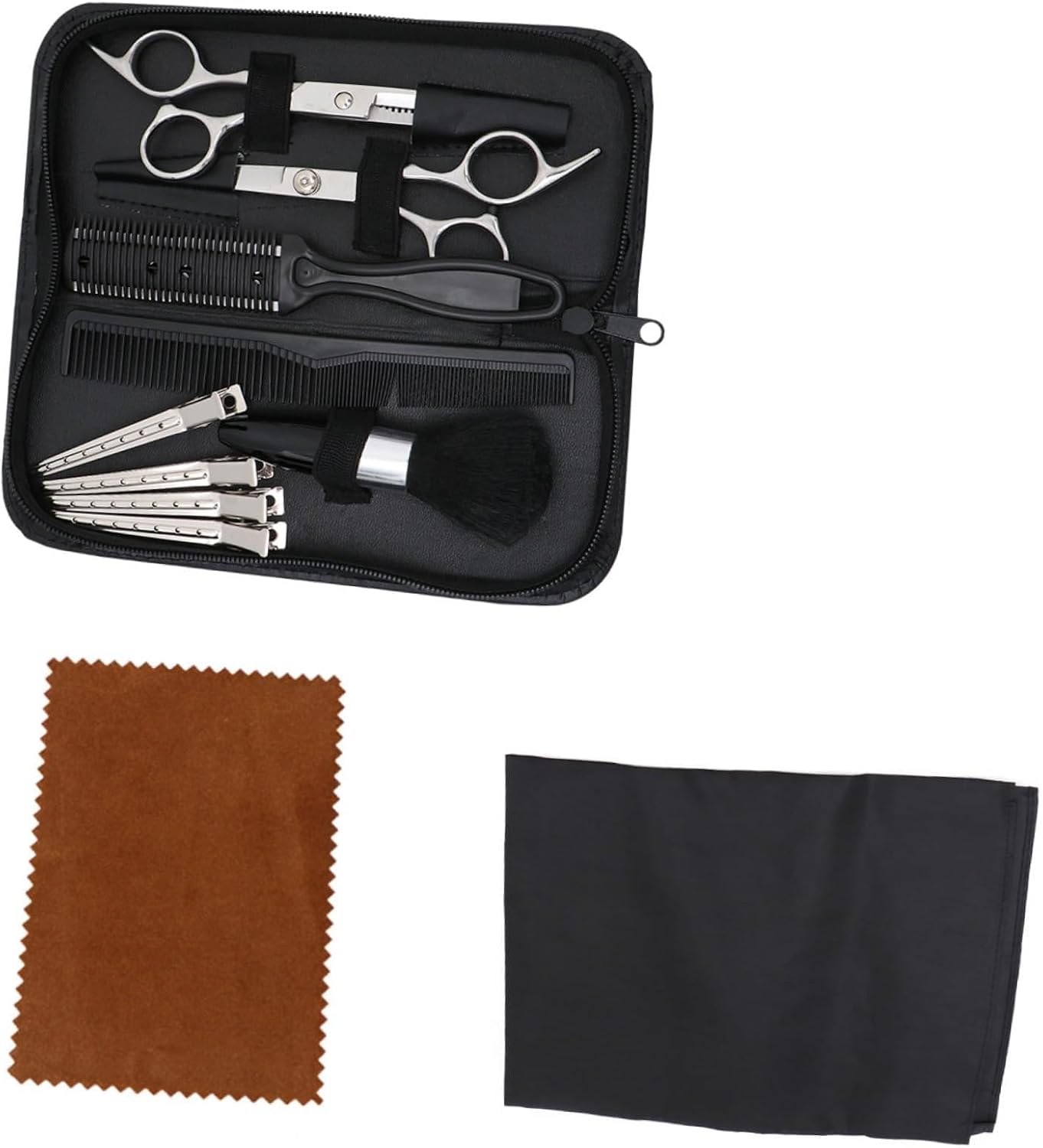 1set Professional Hair Cutting Tools Scissors Thinning Shears and Hair Clips for Home and Salon Use Barber Kit for Men and Women
